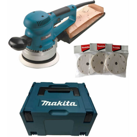 Makita – Ponceuse orbitale 310W 150mm – Vitesse variable 4000-10000 tr/min – 30 disques abrasifs – Coffret Makpac – BO6030JX (1/10)