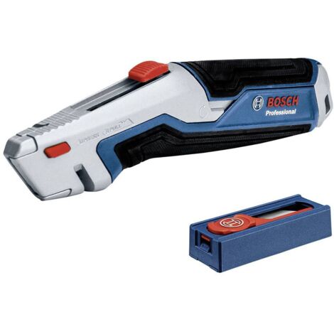 Bosch Professional – Cutter professionnel 1600A027M5 – Lame acier chrome-vanadium 62mm – Mécanisme de verrouillage – Pour découpe précise de tapis et fils électriques - S222782 (1/6)