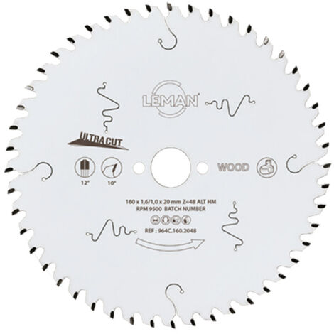 LEMAN Lame de scie circulaire HM Ultracut pour le bois - LSC.964C.W - 216 mm - 30 mm - 2.2 mm - 60 dents
