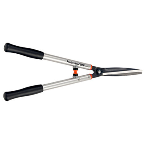 Cisaille à Haie Bahco à Lames Droites (25cm) Et Manches Aluminium Longs (36cm). Lame En Acier Trempé.