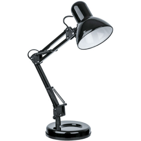 Lampe de bureau articulée noire - métal