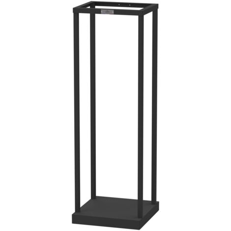 Le Marquier – Range-bûches noir acier époxy 39x39x119cm – Pour bûches jusqu'à 50cm – Design moderne pour intérieur – Fabriqué en France (1/4)