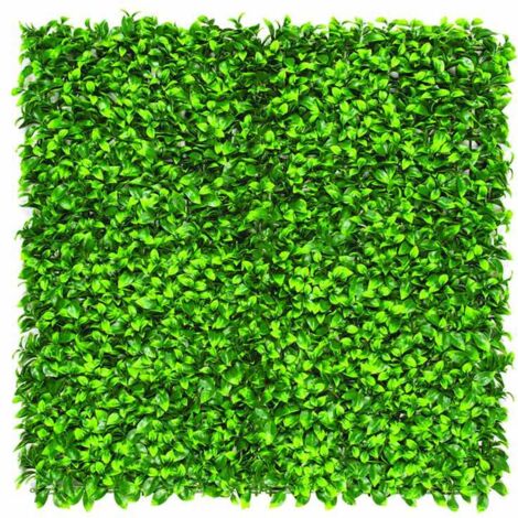 Nortene – Panneau décoratif feuillage synthétique 100 x 100 cm – Résistant aux UV – Imitation laurier pour mur végétal – Installation facile