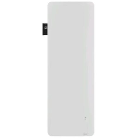 Sauter – Radiateur à inertie vertical 1500W – Blanc – Dimensions 47.4 x 136.2 x 14cm – Éclairage LED intégré – Programmation connectée