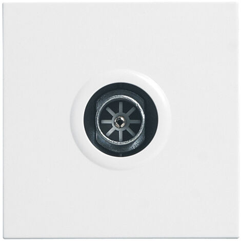 Legrand - Prise TV simple mâle Mosaic 2 modules - Blanc (1/6)