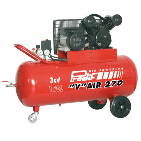 Prodif – Compresseur à courroie 150L 3CV VC3051503M – Débit d’air élevé – Idéal pour peinture pro et travaux intensifs – Moteur robuste