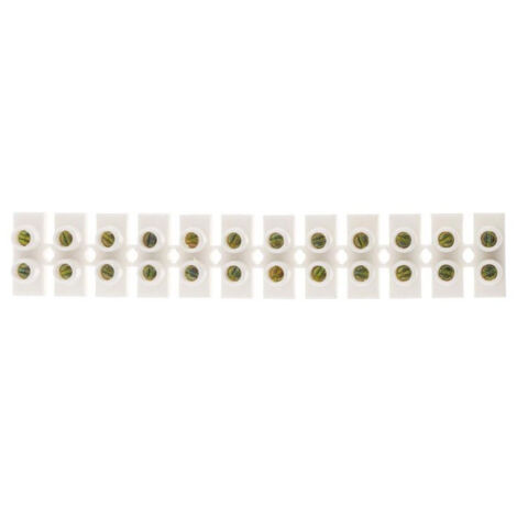 Barrette 12 plots section 10mm² - Blanc - Zenitech (1/5)