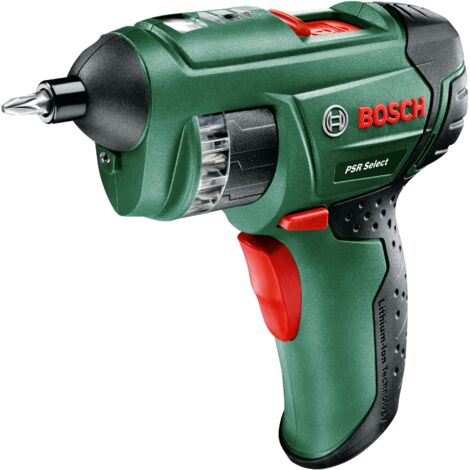 Tournevis sans fil Bosch PSR Select (batterie intégrée, 3,6 volts, jeu d'embouts 12 pièces)