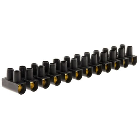 Zenitech – Barrette de connexion 12 plots 16mm² – Couleur noire – Pour câbles jusqu'à 16mm² – Connexions sécurisées et durables