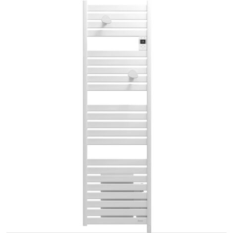 Sauter – Radiateur sèche-serviettes électrique KELUD SLIM 1750W – Inertie fluide – Soufflerie silencieuse – Écran tactile LCD – Pour salle de bains 5-10 m²