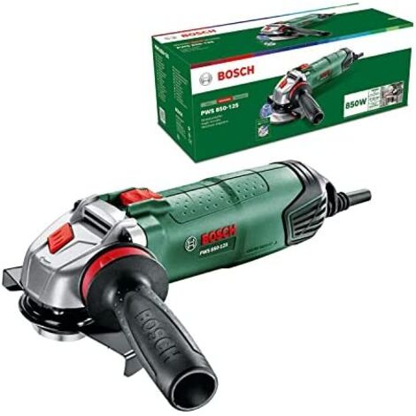 Bosch – Meuleuse d'angle 125 mm 850 W 12000 tr/min – Système anti-vibrations – Protection contre la poussière – Pour meulage béton et métal - PWS 850-125