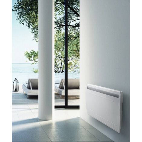 Radiateur électrique connecté à inertie sèche 1500W – Élément chauffant en pierre naturelle – Application Deltacalor Comfort intégrée