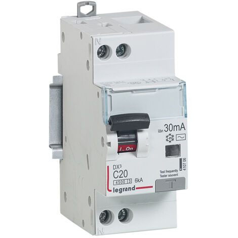 Legrand - Disjoncteur différentiel Phase + Neutre - Type AC - 30mA - 20A - 2 modules