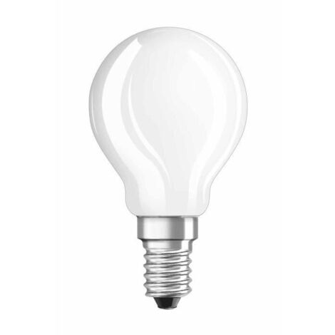 Ampoule LED retrofit sphérique 3W dépolie Lumière blanc chaud OSRAM (1/5)