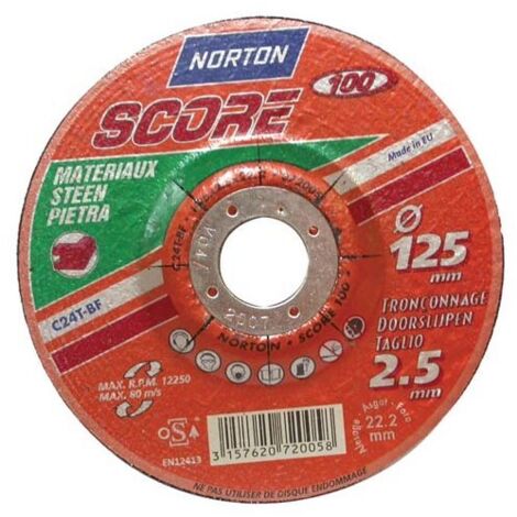 Meule de tronçonnage matériaux à moyeu déporté 115x2.5x22.2 (1/2)