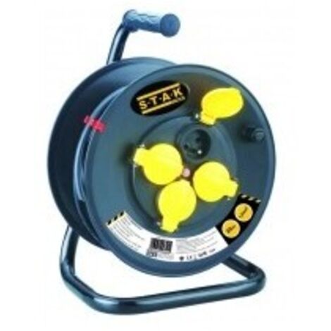 Enrouleur Chantier, 4 Prises, H07rn-f3g1.5mm2, 40m , Nf,ce,ip44
