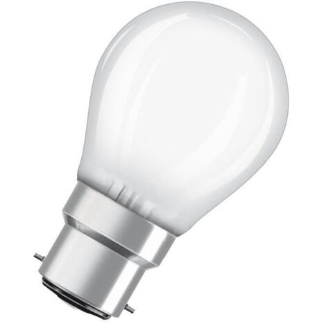 Ampoule LED Sphérique verre dépoli variable 6W=40 B22 chaud (1/5)