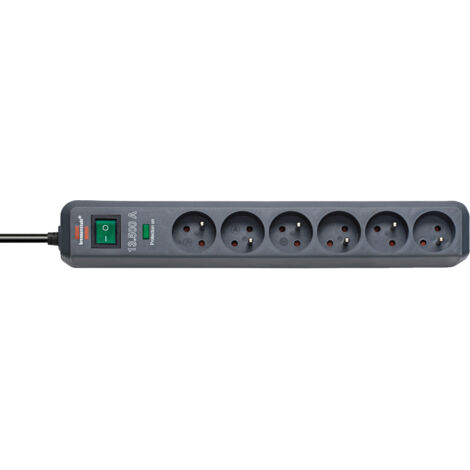 Eco-line - socle 6 prises anthracite 1,4m h05vv-f3g1,5 - parasurt. 13500a - BRENNENSTUHL - 1159291136
