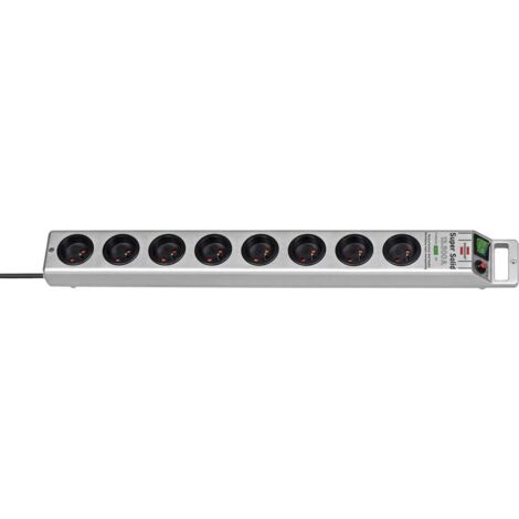 Brennenstuhl – Multiprise avec parafoudre 1153344318 – 8 prises – Protection jusqu'à 13 500 A – Boîtier en polycarbonate – Longueur 660 mm - FR 1 PC