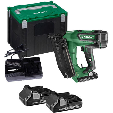 Hikoki – Cloueur finition 18V 3.0Ah pour clous 16 Ga – Modes de tir séquentiel et rafale – Coffret HIT CASE – NT1865DAW6Z