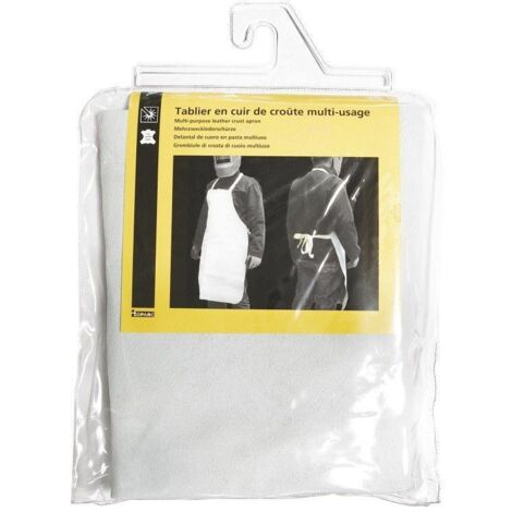 GYS – Tablier de soudeur en cuir croûte de vachette – Longueur 90 cm – Largeur 60 cm – Norme EN11611:2007 Class 2 A1
