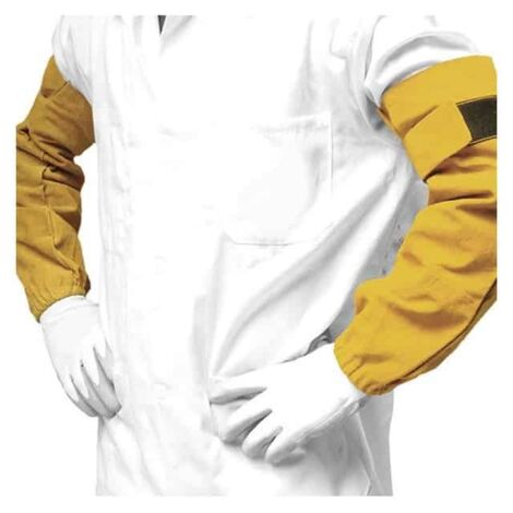 Gant de soudeur cuir vachette résistant aux flammes – 45 cm – Pour travaux de soudage MIG/MAG, MMA, TIG, découpe plasma – Abratools
