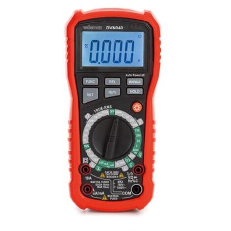 Velleman Multimètre numérique, enregistrement de de données, détection de de tension sans contact, avec fonction REL, adapté à la mesure du courant de AC/DC, de la tension de AC/DC, de la résistance, 