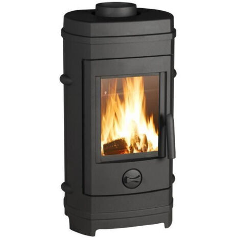 Invicta – Poêle à bois 7 kW – Combustion prolongée jusqu'à 8h – Longueur bûches 25-34 cm – Rendement 78% – Flamme verte 7 étoiles – Fabrication française