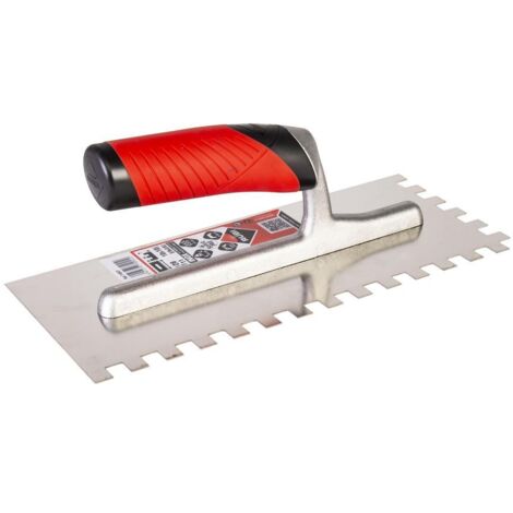 Rubi – Peigne INOX à manche ouvert 28 cm – Acier inoxydable haute résistance – Application précise de colle – Contrôle supérieur sur chantiers - RUBI 10 X