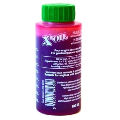 Huile moteur 2 temps 100ml X'OIL semi-synthèse (1/2)