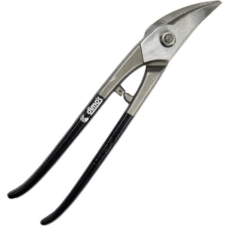 Dimos – Cisaille à tôle 270mm bichantourneuse – Coupe droite et courbe à droite – Acier forgé pour découpe précise – Butée anti-pincement des doigts (1/6)