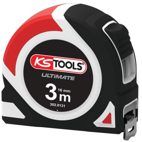KS Tools - Mètre à ruban Bi-matière ULTIMATE, 3x16 mm - 302.0131