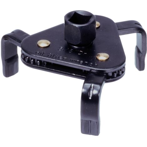 Ks Tools – Clé à filtre à huile réglable 62 à 102 mm – Entraînement carré 3/8'' et 1/2'' – Construction en tôle pour durabilité – Adaptateur inclus