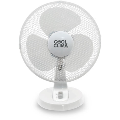Ventilateur de table 40W 30cm – 3 vitesses – Débit d'air max 28 m³/min – Câble 140cm pour utilisation bureau et maison - 3vitesses