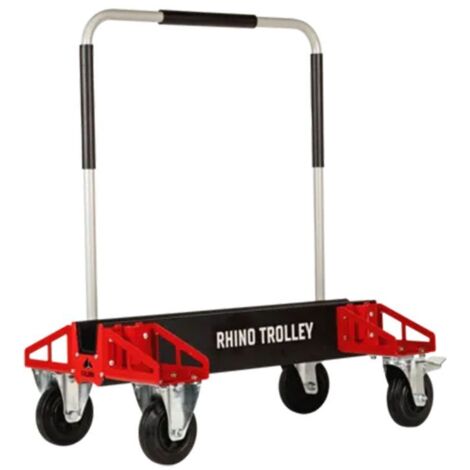 Rubi – Chariot Rhino – Charge maximale 250 kg – 2 roues pivotantes 125 mm – Plateforme 40 cm – Dimensions 3000 x 1200 mm