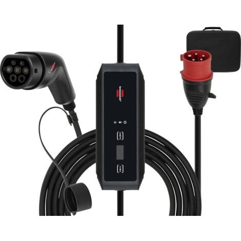 Câble de charge EV type 2 - BRENNENSTUHL - 1384020 - Mode 2, 16A, 11 kW, 8m, IP44, écran (1/5)