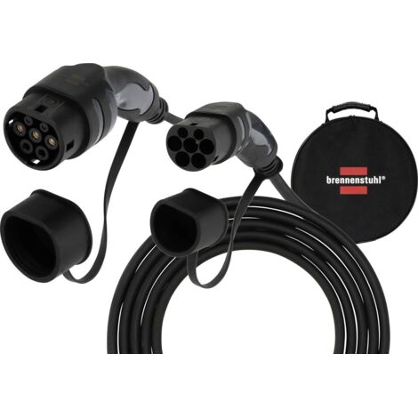 Câble de recharge EV type 2 - BRENNENSTUHL - 1384000 - L.5m 11kW noir IP55 (1/5)