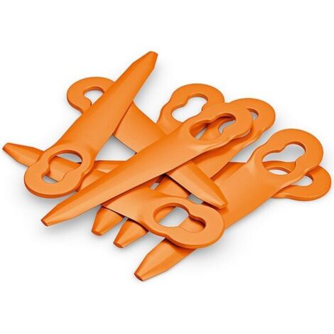 Stihl – Jeu de 8 couteaux PolyCut 2-2 / 3-2 orange – Lame pour débroussailleuse – Longueur 25cm – Nombre de dents 8 – 40080071000