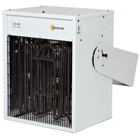 Sovelor – Chauffage électrique à air pulsé 22 kW – Débit d'air 2200 m³/h – Installation murale pour locaux professionnels – TR22C (1/3)