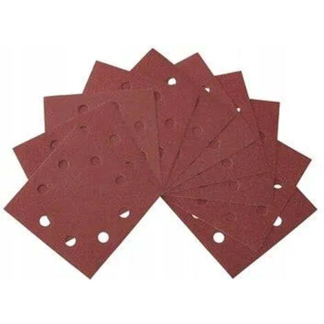 Dewalt – Lot de 10 feuilles abrasives 115x115mm – Grain 120 – 8 perforations – Pour ponçage bois tendre et surfaces peintes (1/5)