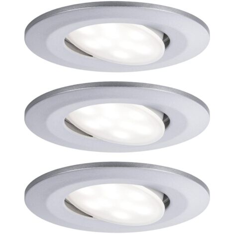Paulmann Calla Spot LED encastrable pour salle de bains jeu de 3 19.5 W IP65 chrome (mat) Q714222 (1/5)