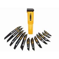 Dewalt – Lames de scie sabre 12 pièces – Pour bois, métal et démolition – Coffret de rangement inclus – Longue durée de vie