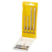 Coffret de 4 forets SDS-Plus Extreme – Pour béton, pierre et brique – Emmanchage optimisé pour transmission de puissance – Tête à 2 arêtes – DEW