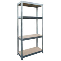 Etagère Rack MODULO STORAGE ROBBUST 2362835 - charge lourde 4 plateaux 30x70cm - hauteur 150cm