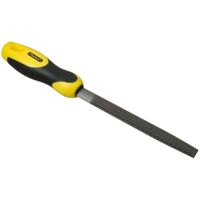 Stanley – Lime demi-ronde bâtarde 200 mm – Acier au carbone – Poignée bi-matière antidérapante – Affûtage permanent pour usage pro