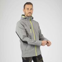 BOREL BLOUSON DE TRAVAIL EN SOFTSHELL 1511 Gris chiné , Jaune fluo XL