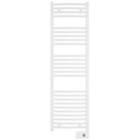 Sauter – Sèche-serviettes électrique 500W – Blanc – Surface chauffée 5m² – Boîtier digital avec programmation – 2 patères incluses
