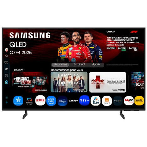 Samsung – Téléviseur QLED 50 pouces (125 cm) UHD/4K – Technologie Quantum Dots – HDR10+ – Processeur Q4 AI – Motion Xcelerator 60Hz - TQ50Q7F4 (1/5)