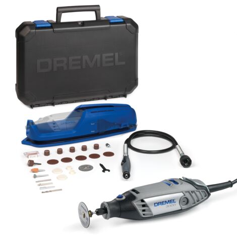 Outil multifonction Dremel 3000 130W, set avec 1 accessoire, 25 accessoires, vitesse variable 10 000-33 000 tr/min pour couper, meuler, graver, polir, affûter, nettoyer, sculpter