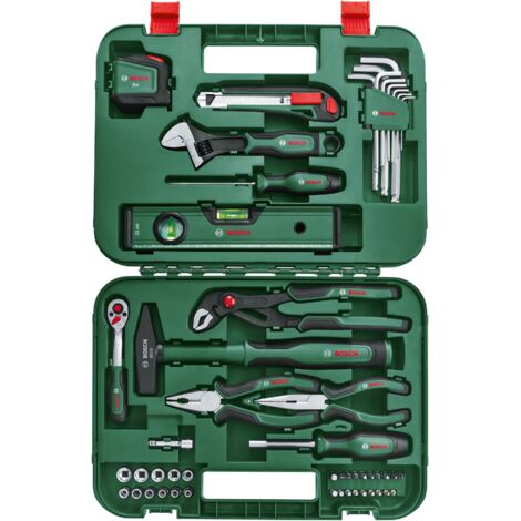 Outil à main Bosch Advanced (pinces, cliquet, tournevis, clé, clé Allen et plus inclus, conception ergonomique, étui de protection) (1/3)